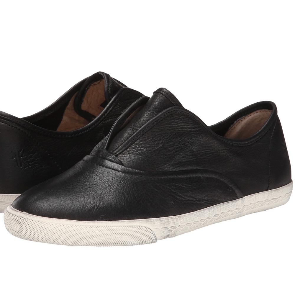 Frye Mindy Slip On Black Leather Size 6 - Picture 2 of 7